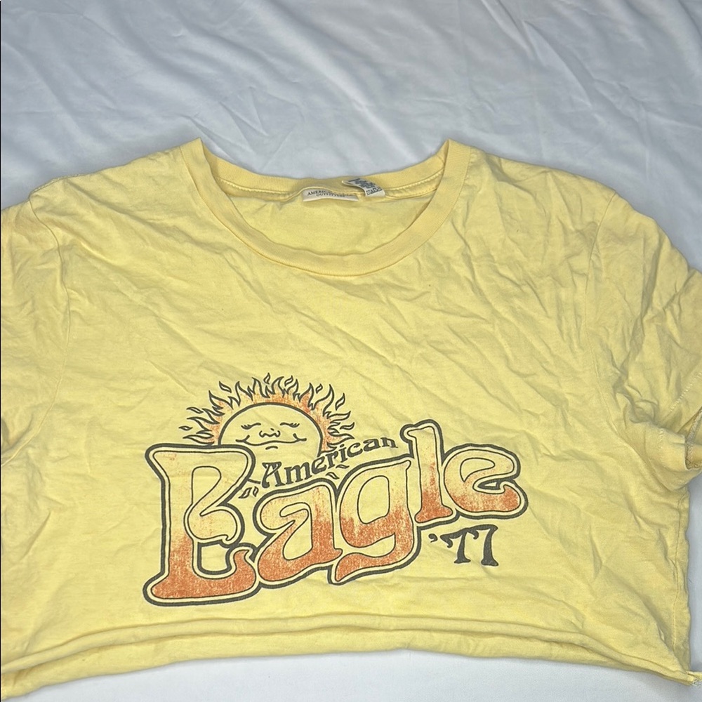 American Eagle Yellow Graphic Tee